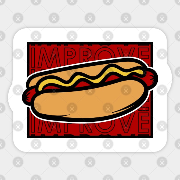 Hotdog Logo's Sticker by Arissempani8